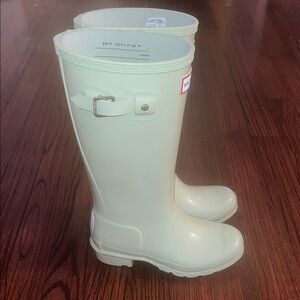 Hunter Mint Green Waterproof Boots